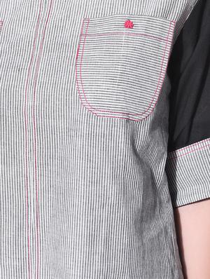 Grey and black cotton shirt - 12080996 - Standard Image - 4