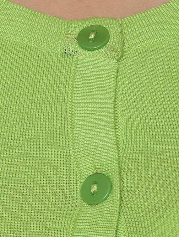 green cotton cardigan - 12082717 - Zoom Image - 4