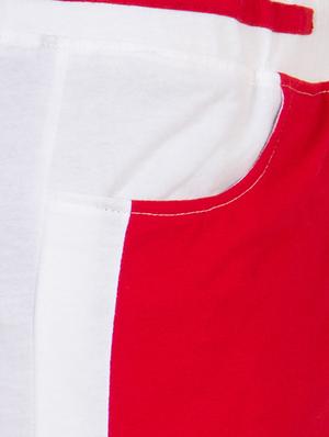 red cotton full length track pant - 12090999 - Standard Image - 4