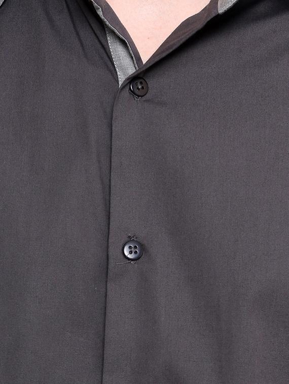 grey cotton casual shirt - 12096558 - Zoom Image - 4