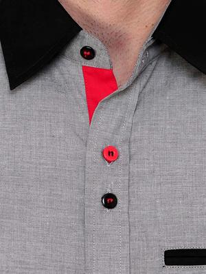 grey cotton casual shirt - 12099513 - Standard Image - 4