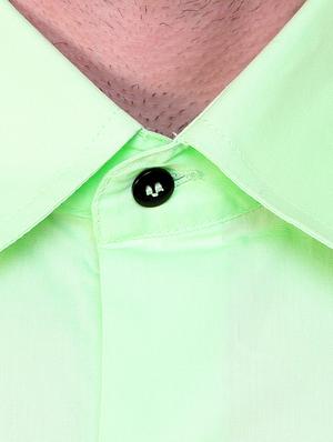 green cotton formal shirt - 12099516 - Standard Image - 4