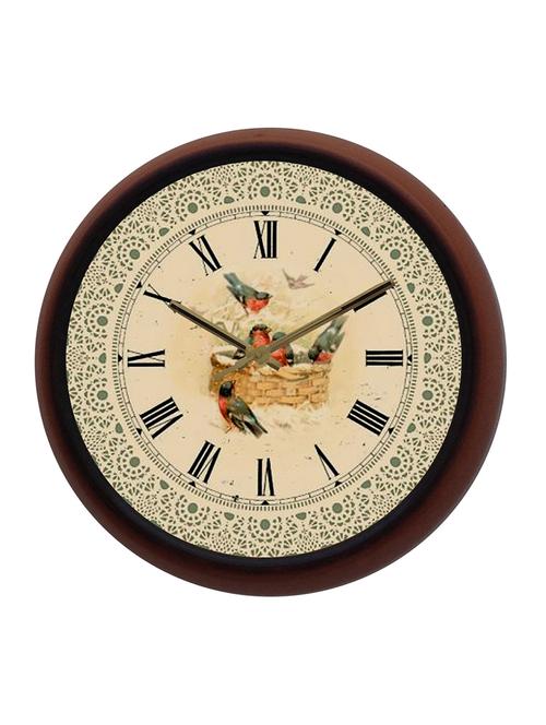 designer shape retro brown wall clock - 12104973 - Standard Image - 1