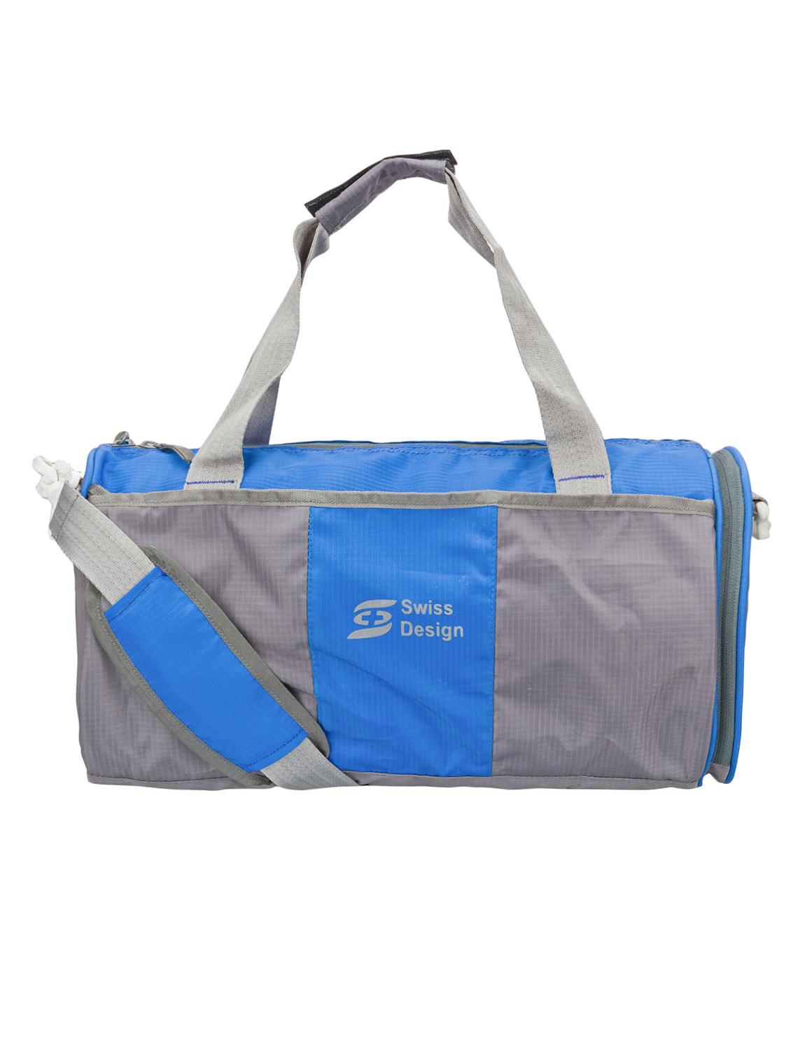 Blue Nylon Gym Bag - By