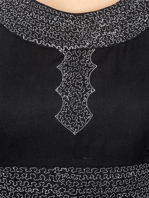 black viscose flared kurta - 12127108 - Standard Image - 4