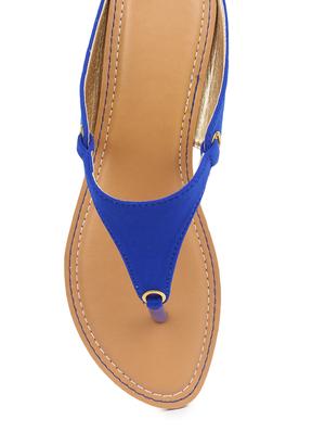 blue suede sandal - 12143877 - Standard Image - 4