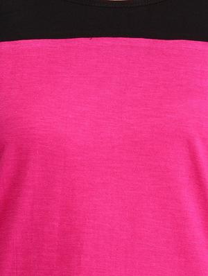 pink and black cotton regular top - 12158233 - Standard Image - 4