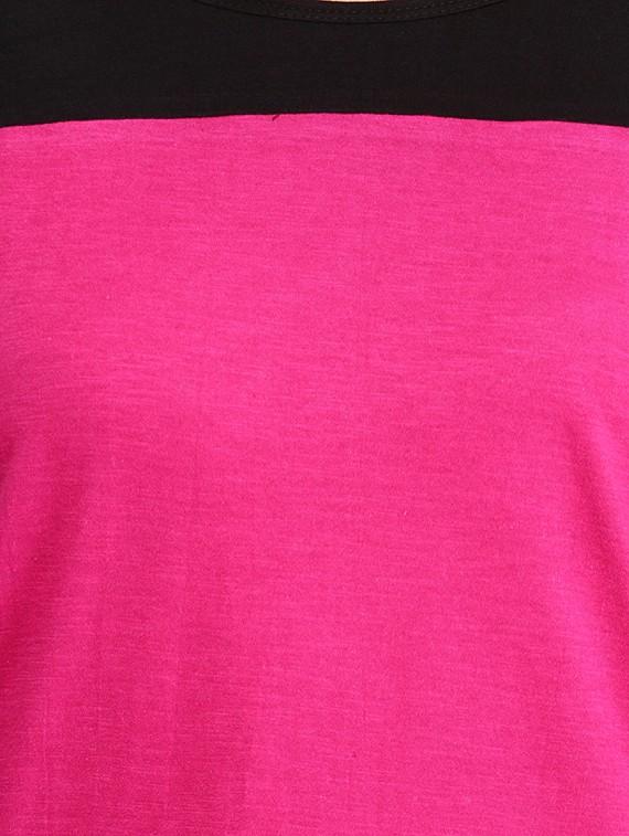 pink and black cotton regular top - 12158233 - Zoom Image - 4