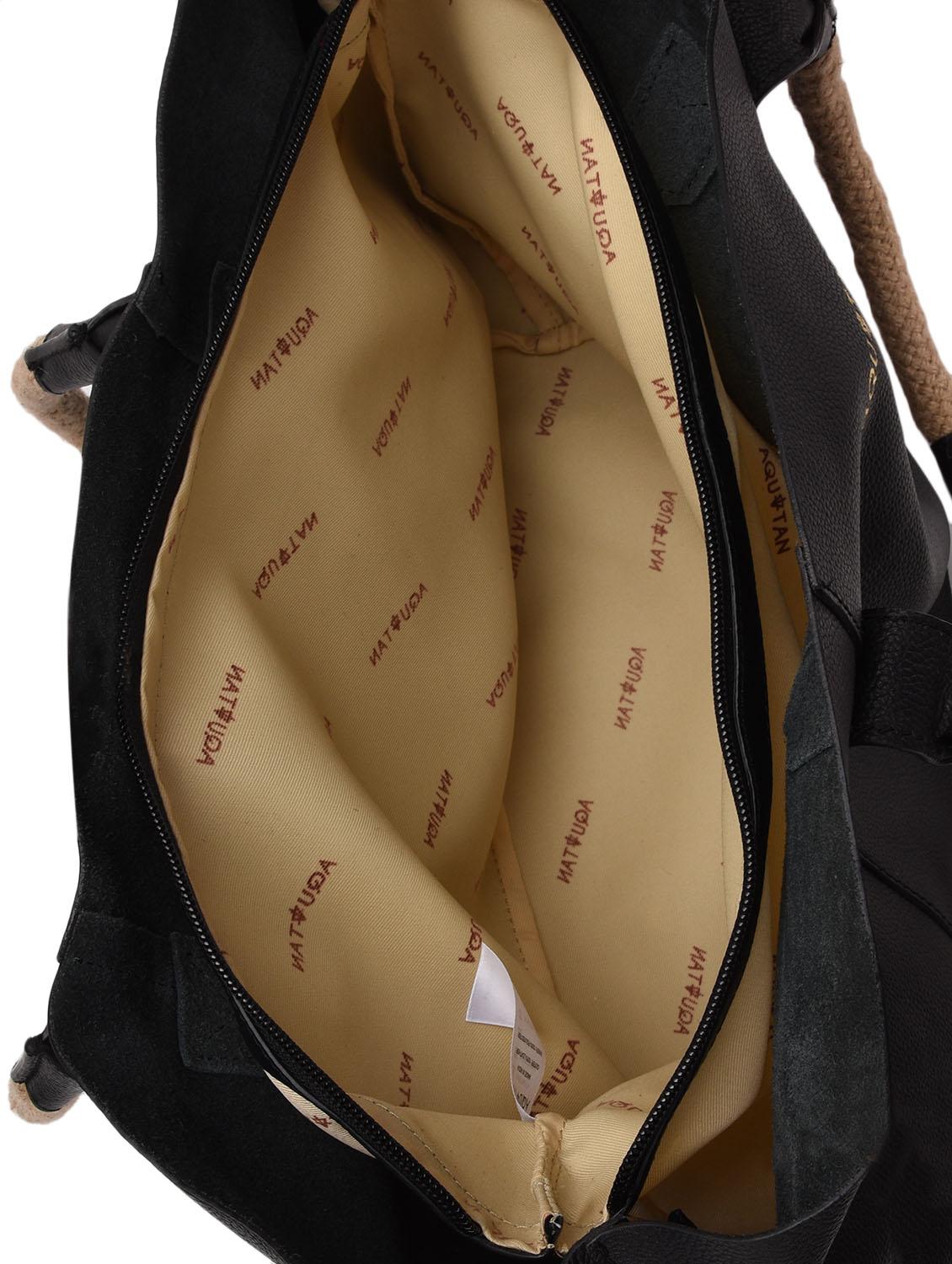 black leather handbag with combo - 12160270 - Zoom Image - 4