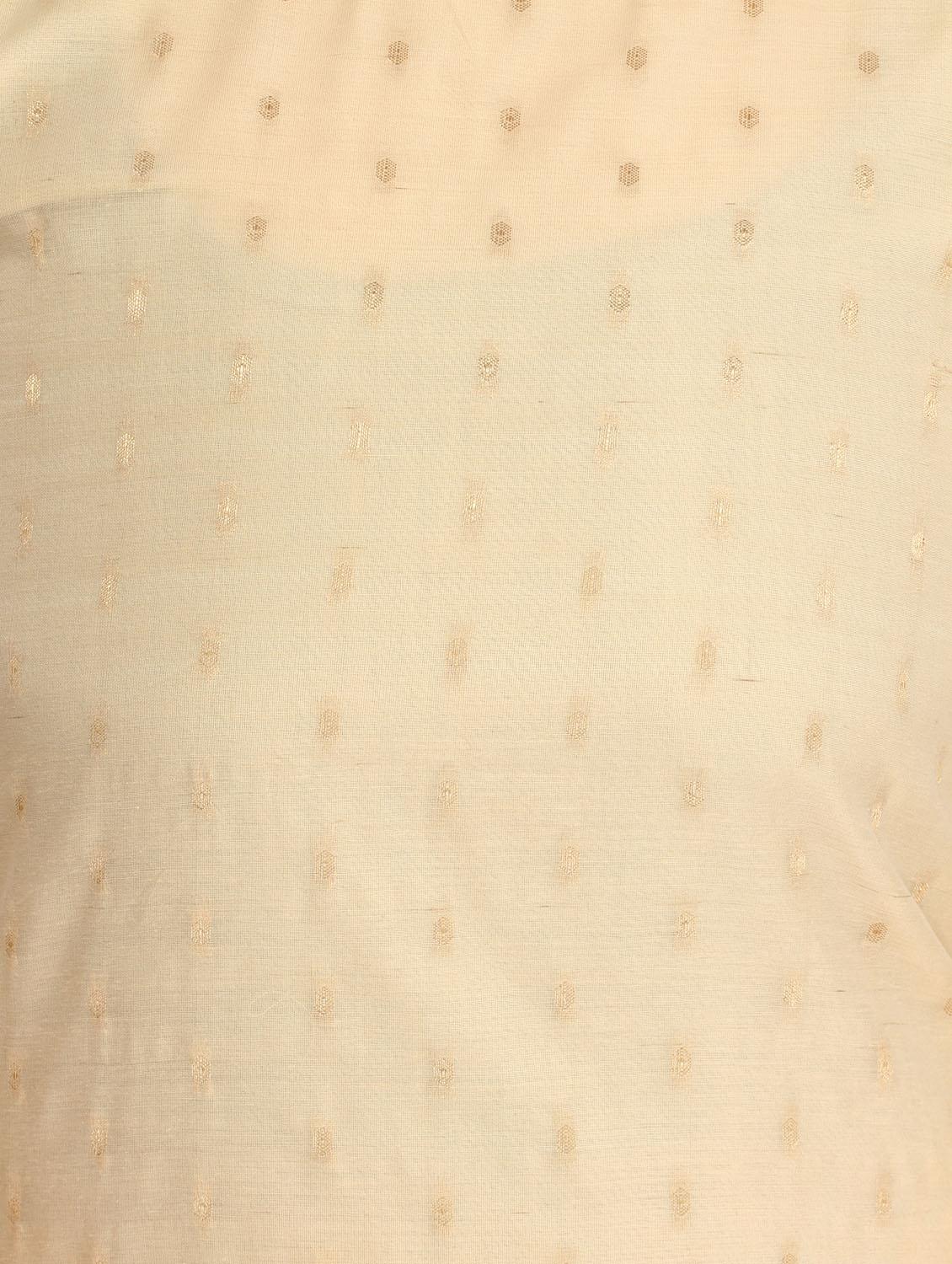 beige silk straight kurta - 12183439 - Zoom Image - 4