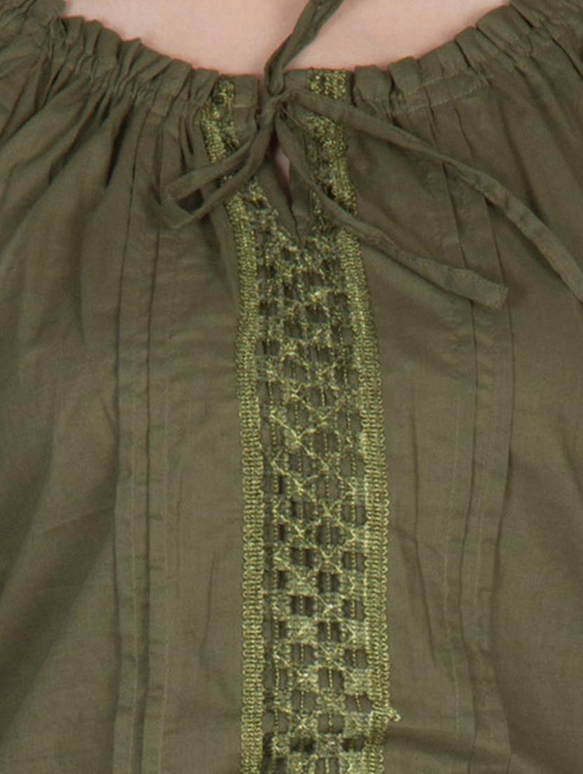 dark green cotton top - 12186238 - Zoom Image - 4
