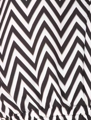 black viscose zig zag printed palazzo - 12204699 - Standard Image - 4