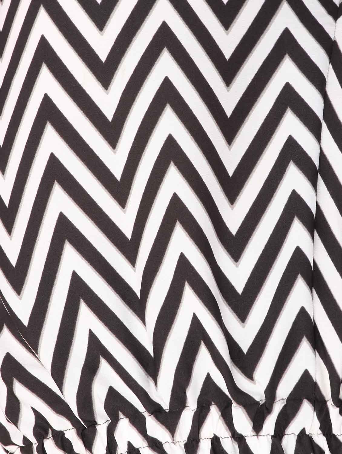black viscose zig zag printed palazzo - 12204699 - Zoom Image - 4