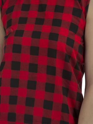 red polycrepe straight top - 12205221 - Standard Image - 4