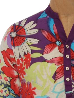 multicolored cotton printed top - 1224369 - Standard Image - 4