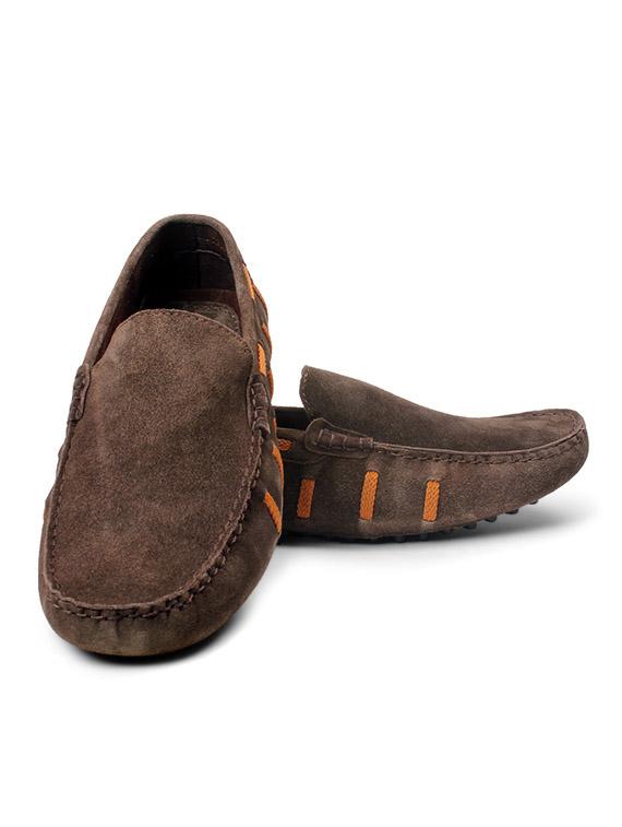 brown leather slip on loafers - 12247500 - Zoom Image - 4