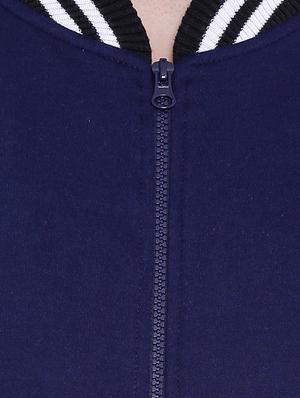 blue cotton bomber jacket - 12268738 - Standard Image - 4