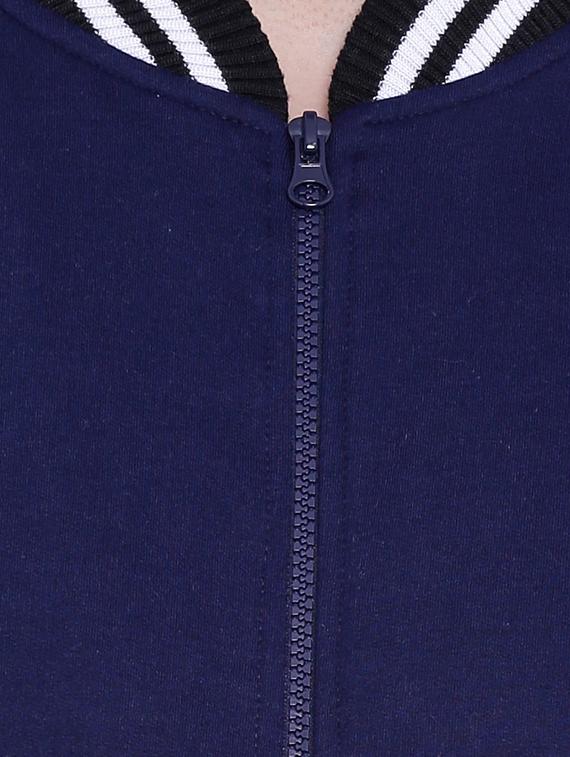 blue cotton bomber jacket - 12268738 - Zoom Image - 4