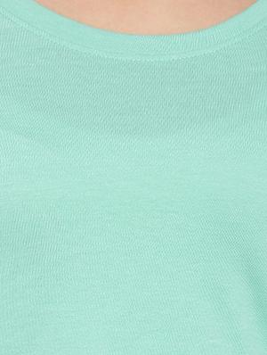 round neck solid sea green top - 12269305 - Standard Image - 4