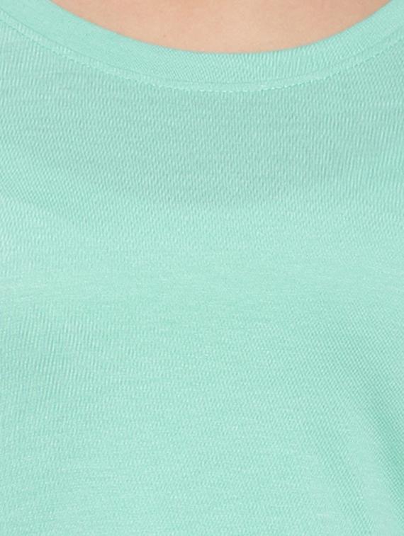 round neck solid sea green top - 12269305 - Zoom Image - 4