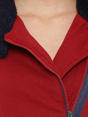 red cotton zipper jacket - 12269383 - Standard Image - 4