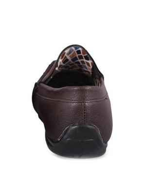 brown synthetic slip on loafers - 12272900 - Standard Image - 4