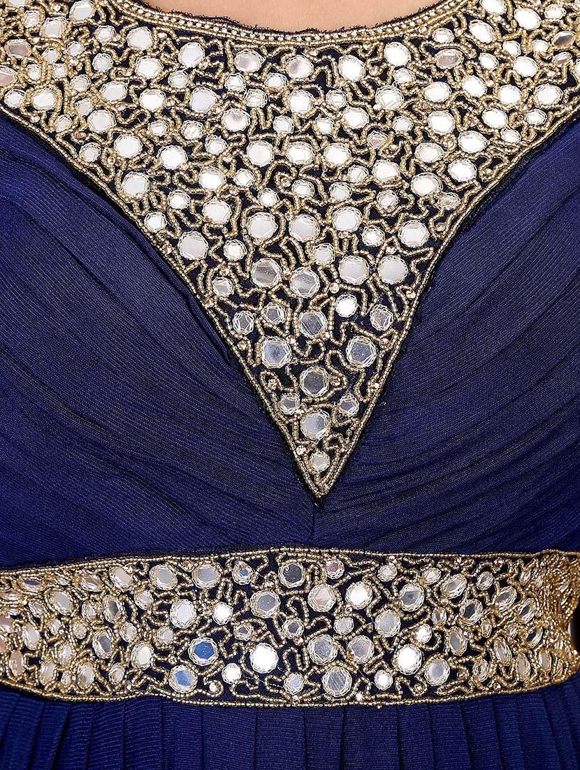 navy blue net gown dress - 12304823 - Zoom Image - 4