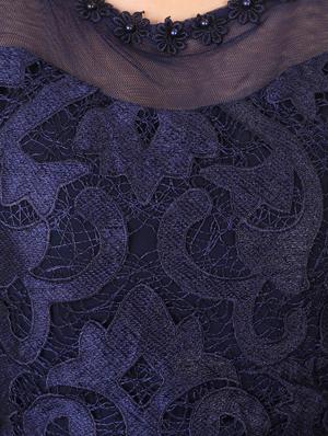 navy blue georgette maxi dress - 12307197 - Standard Image - 4