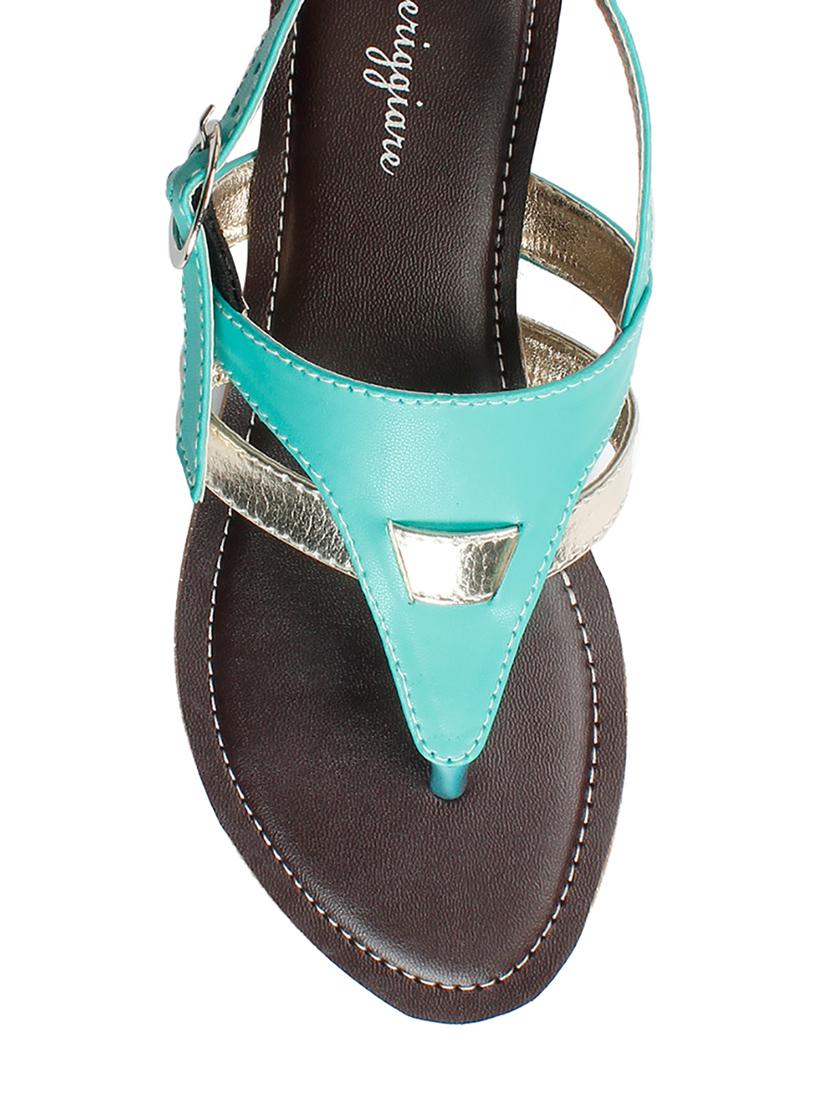 blue faux leather sandal - 12331706 - Zoom Image - 4