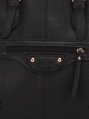 black leatherette handbag - 12333743 - Standard Image - 4
