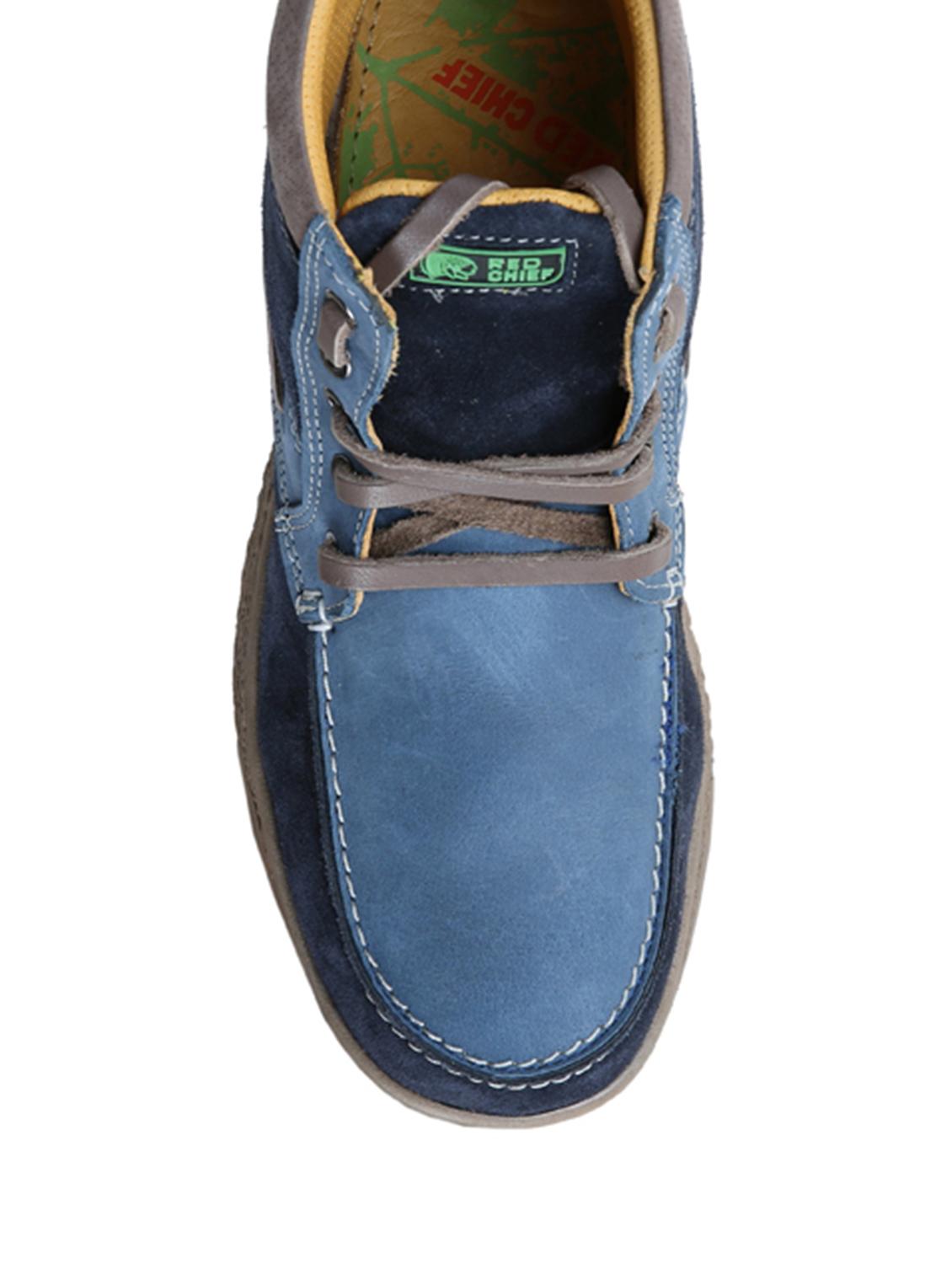 blue leather lace up boots - 12336469 - Zoom Image - 4