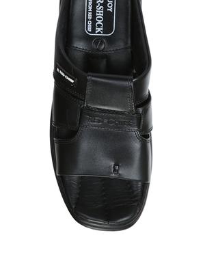 red chief black casual sandals - 12337638 - Standard Image - 4