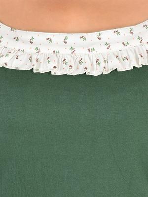 green cotton capri set - 12342632 - Standard Image - 4
