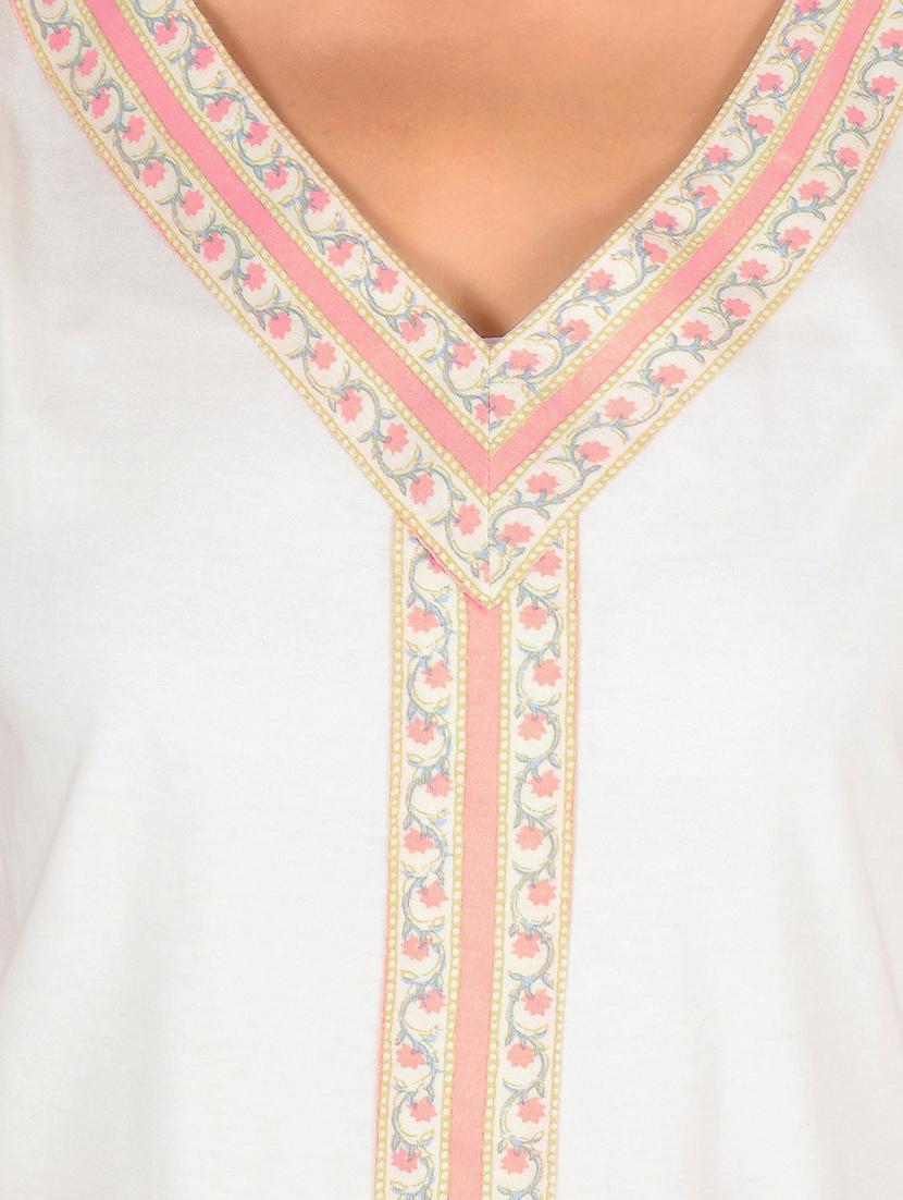 white cotton pyjama set - 12342636 - Zoom Image - 4