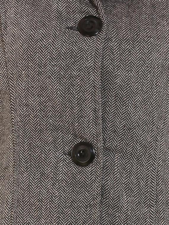 solid grey woollen coatigan - 12350382 - Zoom Image - 4