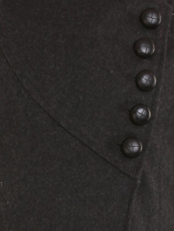 black wool over coat - 12350385 - Zoom Image - 4
