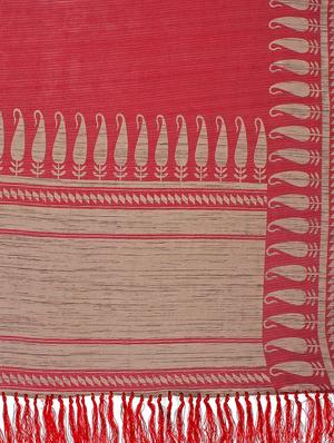 red bordered saree with blouse - 12350824 - Standard Image - 4