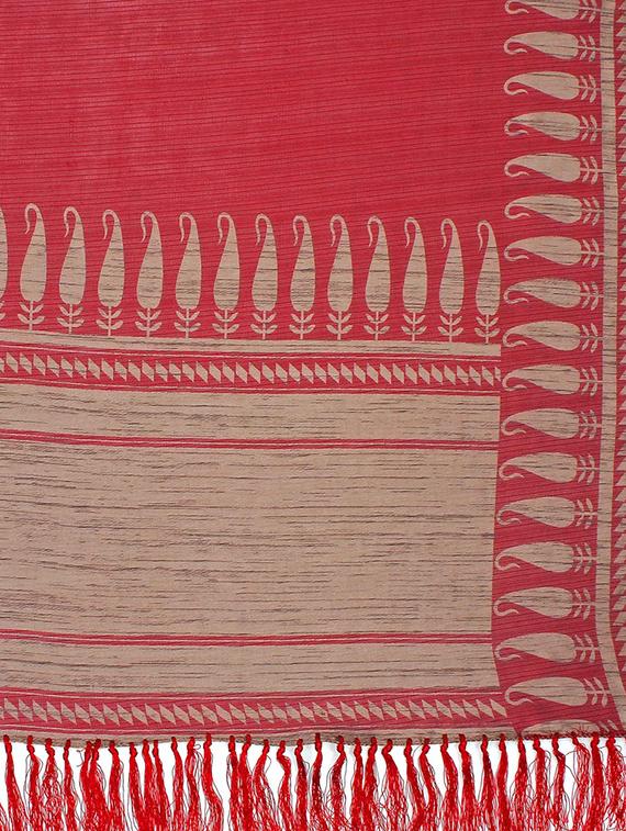 red bordered saree with blouse - 12350824 - Zoom Image - 4