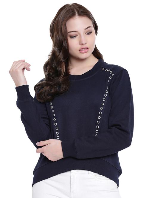 navy blue fleece sweatshirt - 12369832 - Standard Image - 1