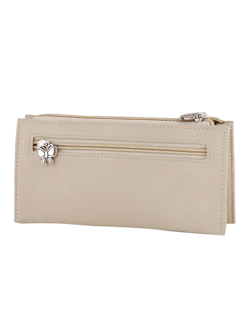 beige leatherette handbag and clutch combo - 12379289 - Zoom Image - 4