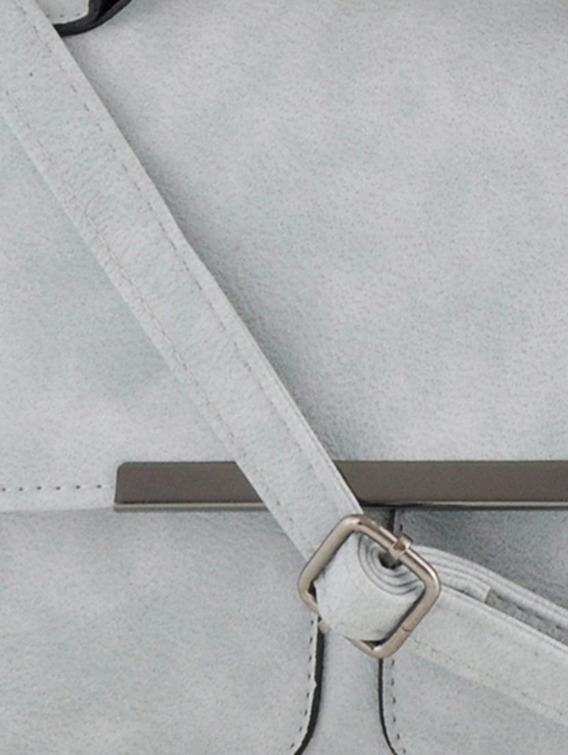 grey leatherette handbag with sling - 12391974 - Zoom Image - 4
