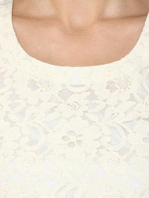solid white lace shift dress - 12392071 - Standard Image - 4