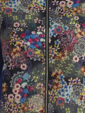 blue printed fleece jacket - 12405996 - Standard Image - 4