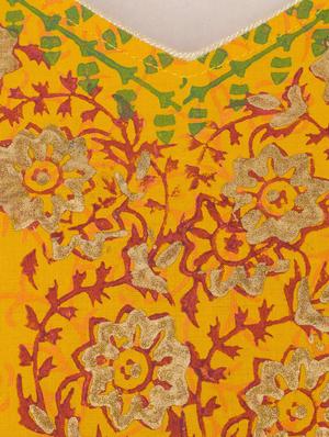 mustard cotton straight kurta - 12410185 - Standard Image - 4