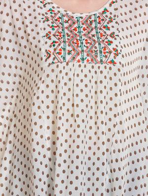 beige viscose top - 12421317 - Standard Image - 4