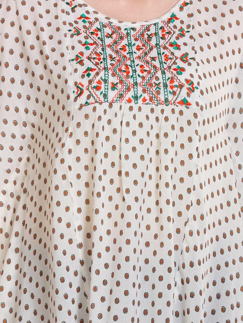beige viscose top - 12421317 - Zoom Image - 4
