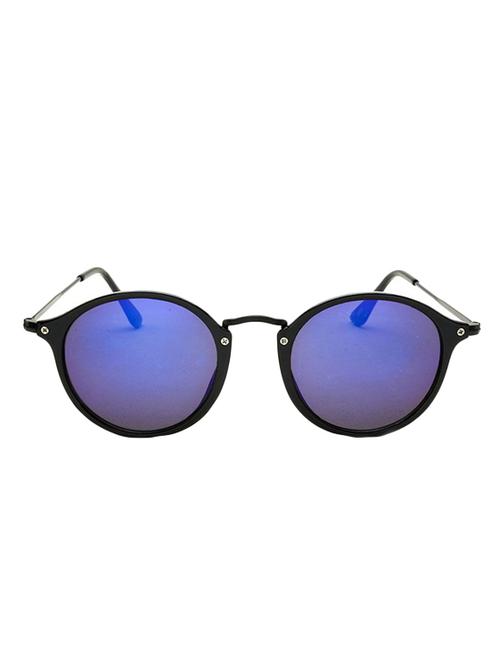 stacle uv protected purple mirrored retro round unisex sunglasses - 12427169 - Standard Image - 1