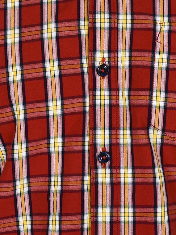 red cotton casual shirt - 12430740 - Zoom Image - 4
