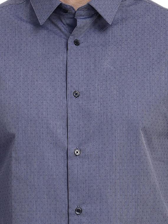 blue cotton casual shirt - 12432246 - Zoom Image - 4