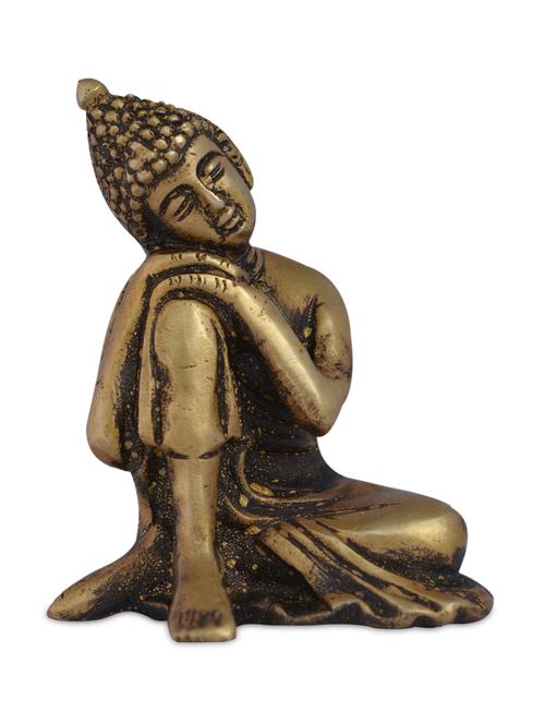 brown brass lord buddha resting statue - 1243281 - Very Small Image - 1